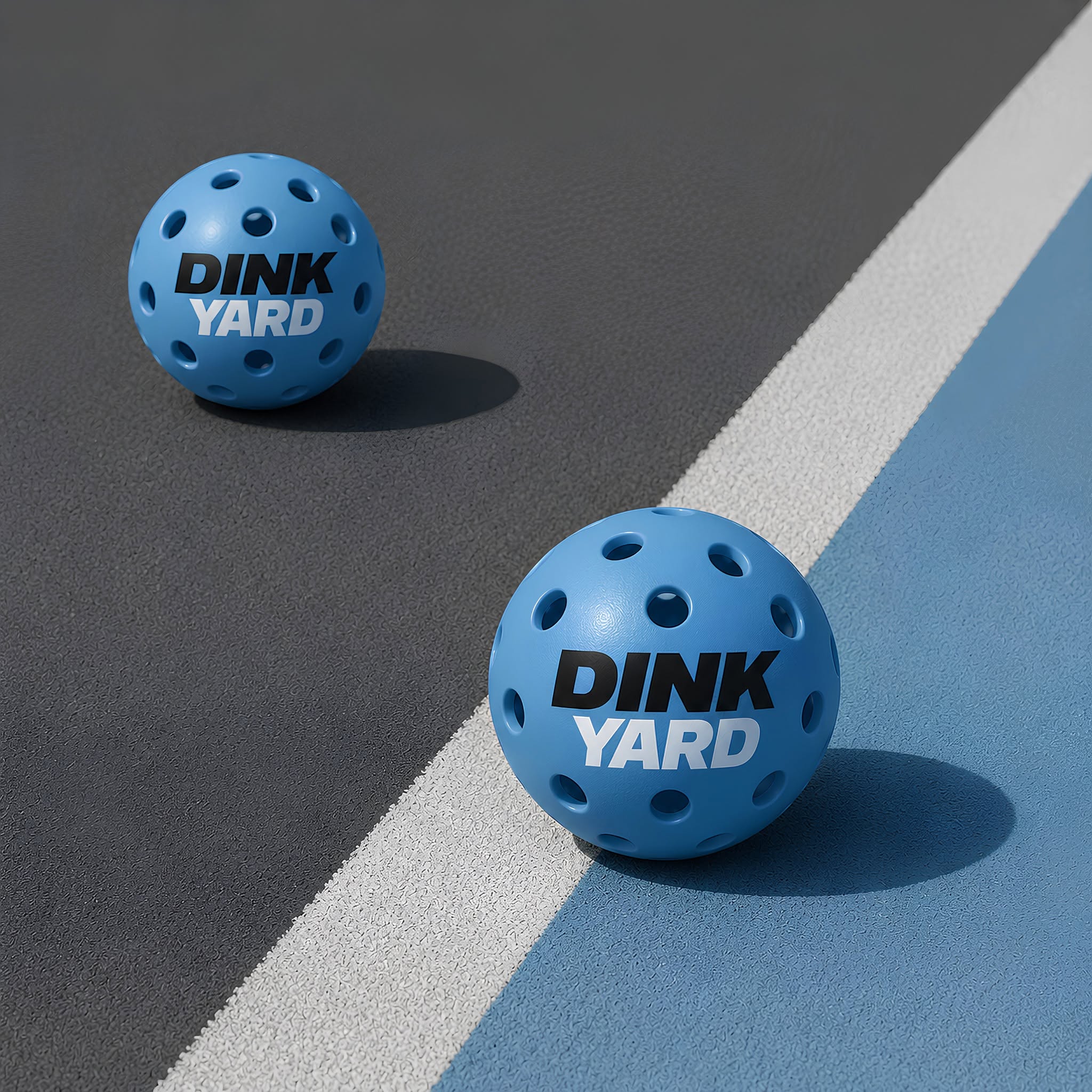 Pickleballs on the Dink Yard court